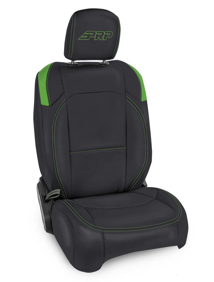 Front Seat Covers for Jeep Wrangler JL, 2 door; with Molle Back (Pair) - Black and