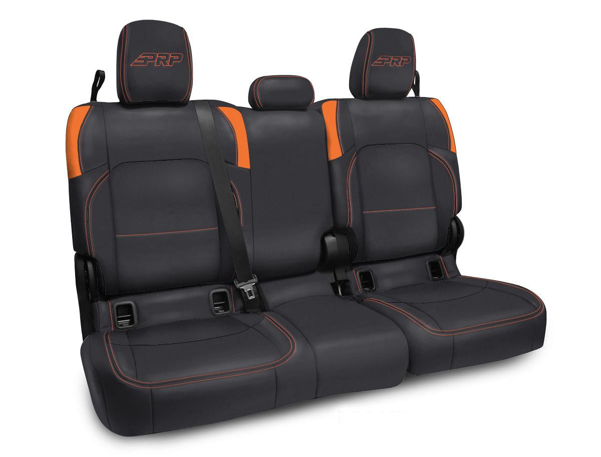 Rear Bench Cover for Jeep Gladiator JT, with no Armrest - Black with Red Stitching
