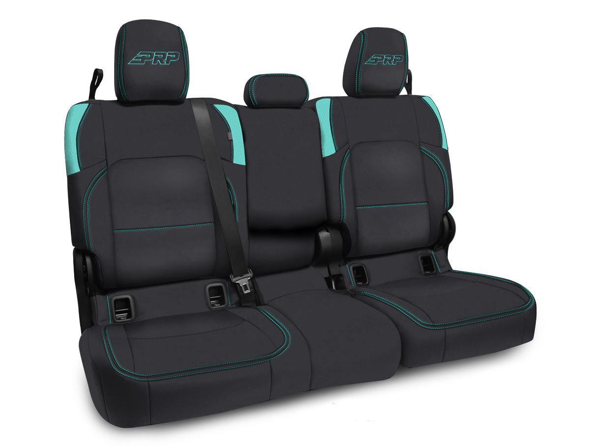 Rear Bench Cover for Jeep Gladiator JT, with Armrest - Black with Red Stitching