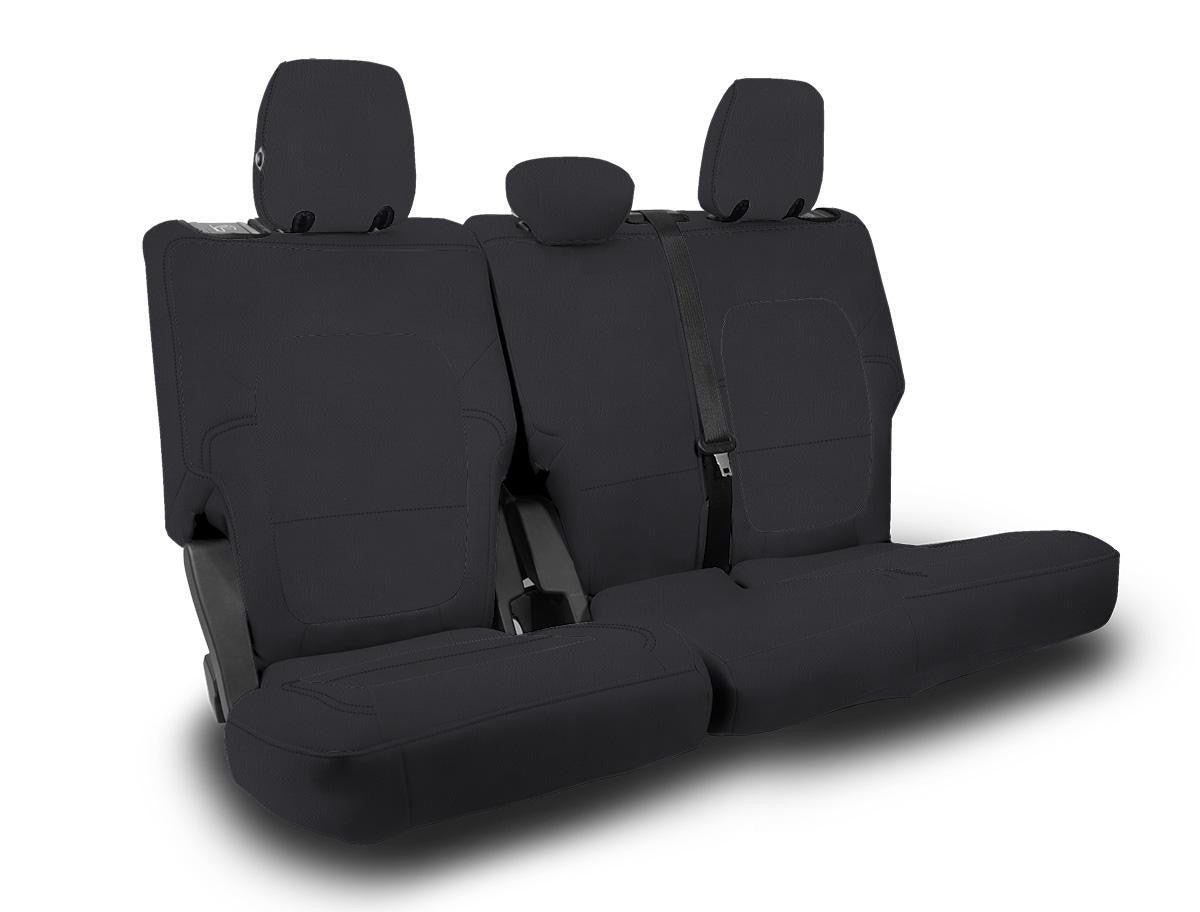 Rear Bench Covers for 2021+ Ford Bronco, 4 Door - Black with Red Stitching
