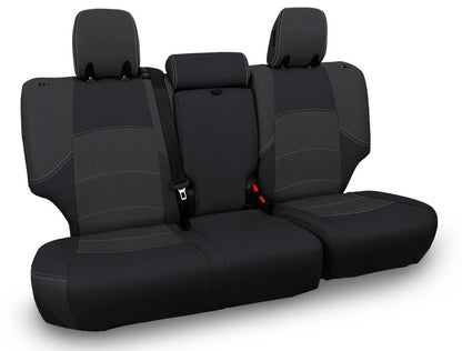 Rear Bench Cover for 2011-2024  Toyota 4Runner, 5-seat model - Black with Red Stitching
