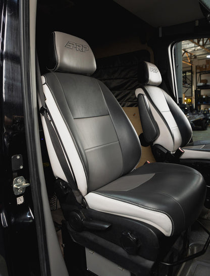 Front Seat Covers for 2006-2018 Mercedes Sprinter Van (Pair) - All Black