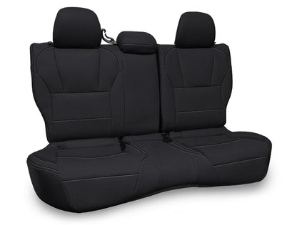 Rear Bench Seat Cover for 2018-2023 Subaru Crosstrek - Black with Red Stitch