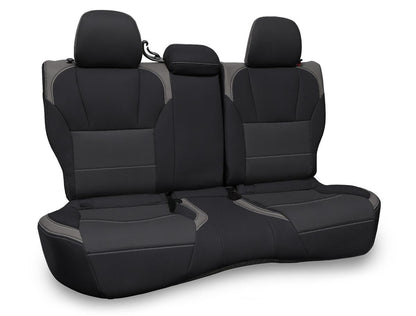 Rear Bench Seat Cover for 2018-2023 Subaru Crosstrek - Black with Red Stitch
