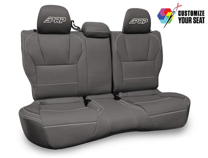 Rear Bench Seat Cover for 2018-2023 Subaru Crosstrek - Black with Red Stitch