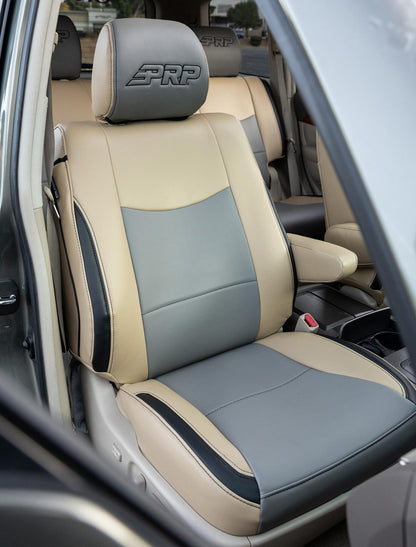 Front Seat Covers for 2003-2009 Lexus GX470 (Pair) - Black and