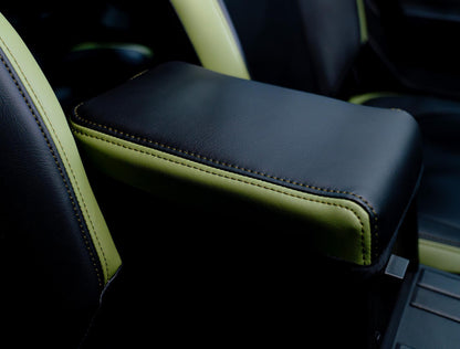 Center Console Cover for Polaris XPEDITION, Black with Red Stitch
