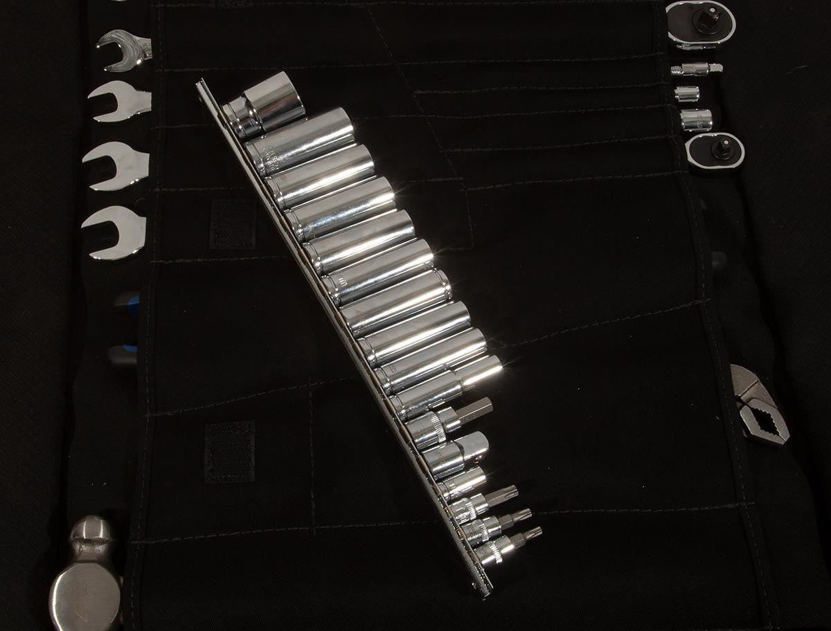 RZR Roll Up Tool Bag with 38pc Tool Kit