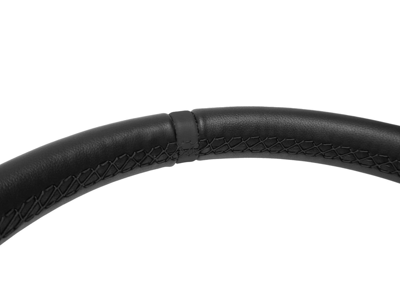 Deep Dish Leather Steering Wheel, Black