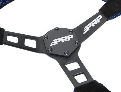 Deep Dish Suede Steering Wheel, Black