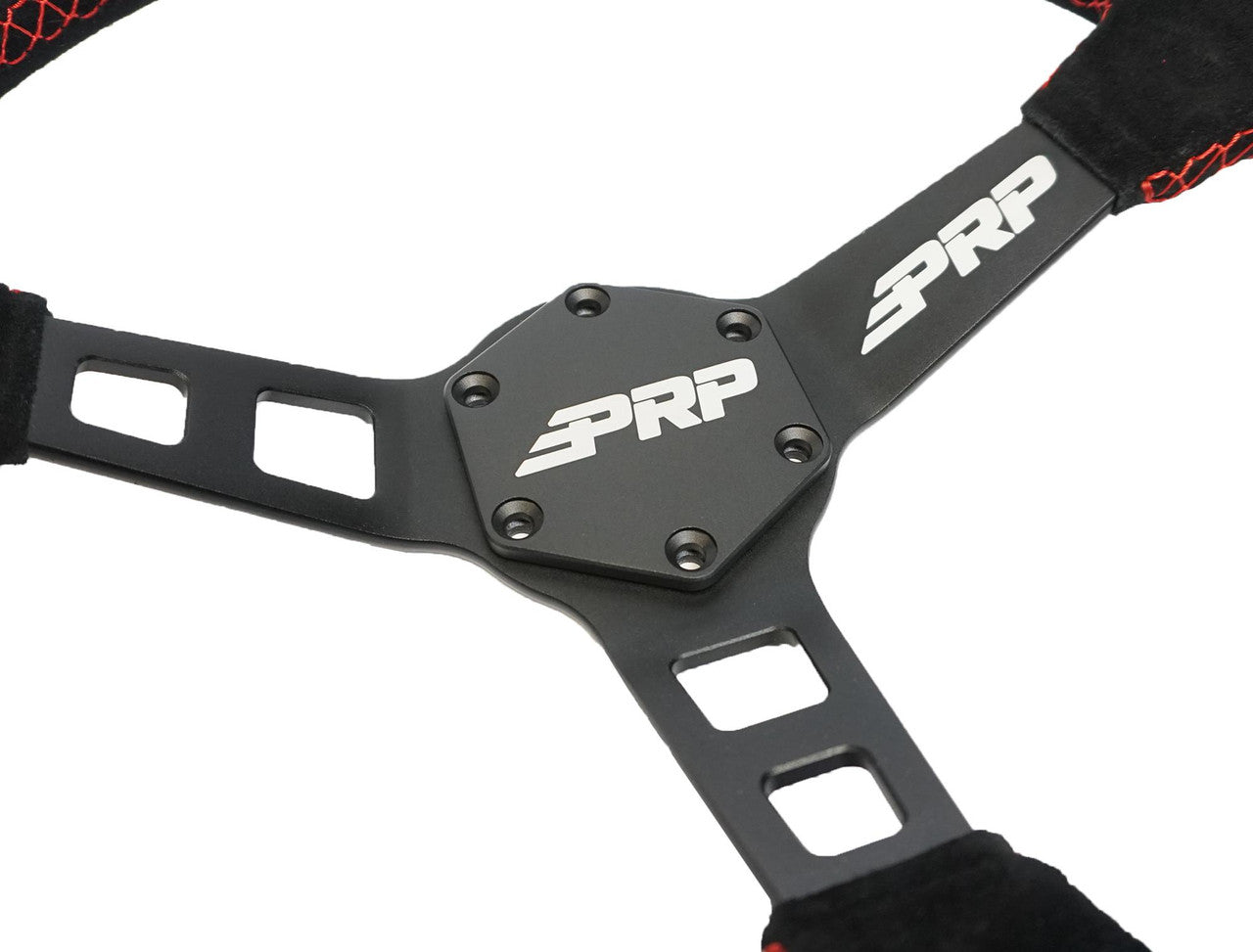 Deep Dish Suede Steering Wheel, Black