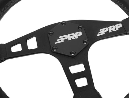 Flat Leather Steering Wheel, Black