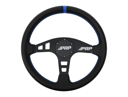 Flat Leather Steering Wheel, Black
