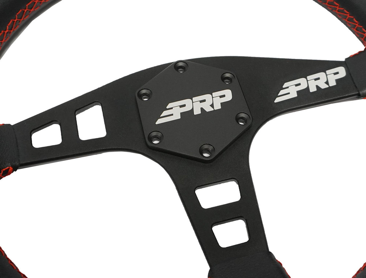 Flat Leather Steering Wheel, Black