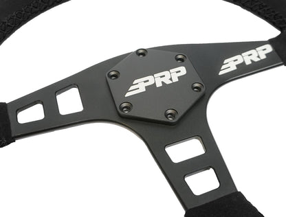 Flat Suede Steering Wheel, Black