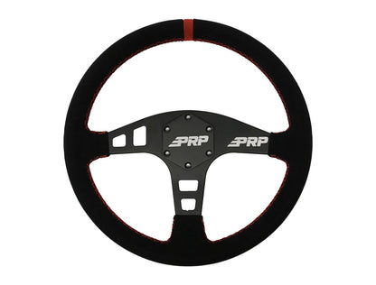 Flat Suede Steering Wheel, Black