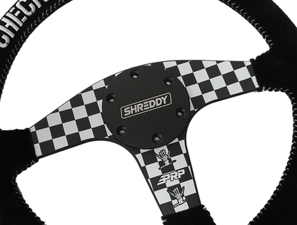 PRP X Shreddy Checkered Steering Wheel, Flat