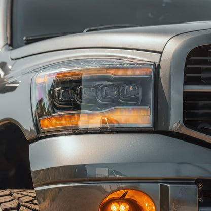 Alpha Rex 06-08 Dodge Ram NOVA-Series LED Projector Headlights Alpha-Black
