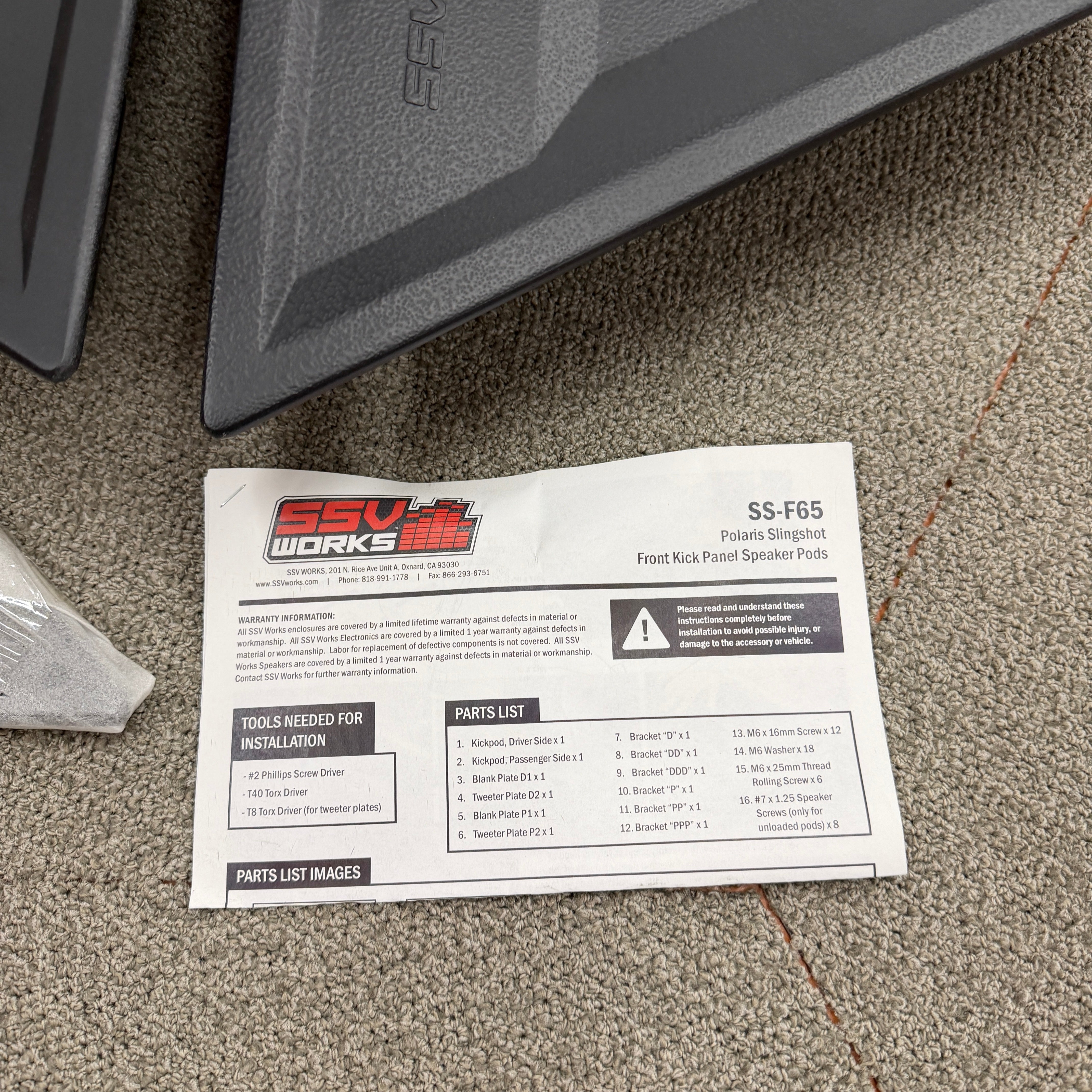 2015-2025 Polaris® Slingshot Front 6.5" Speaker Pods