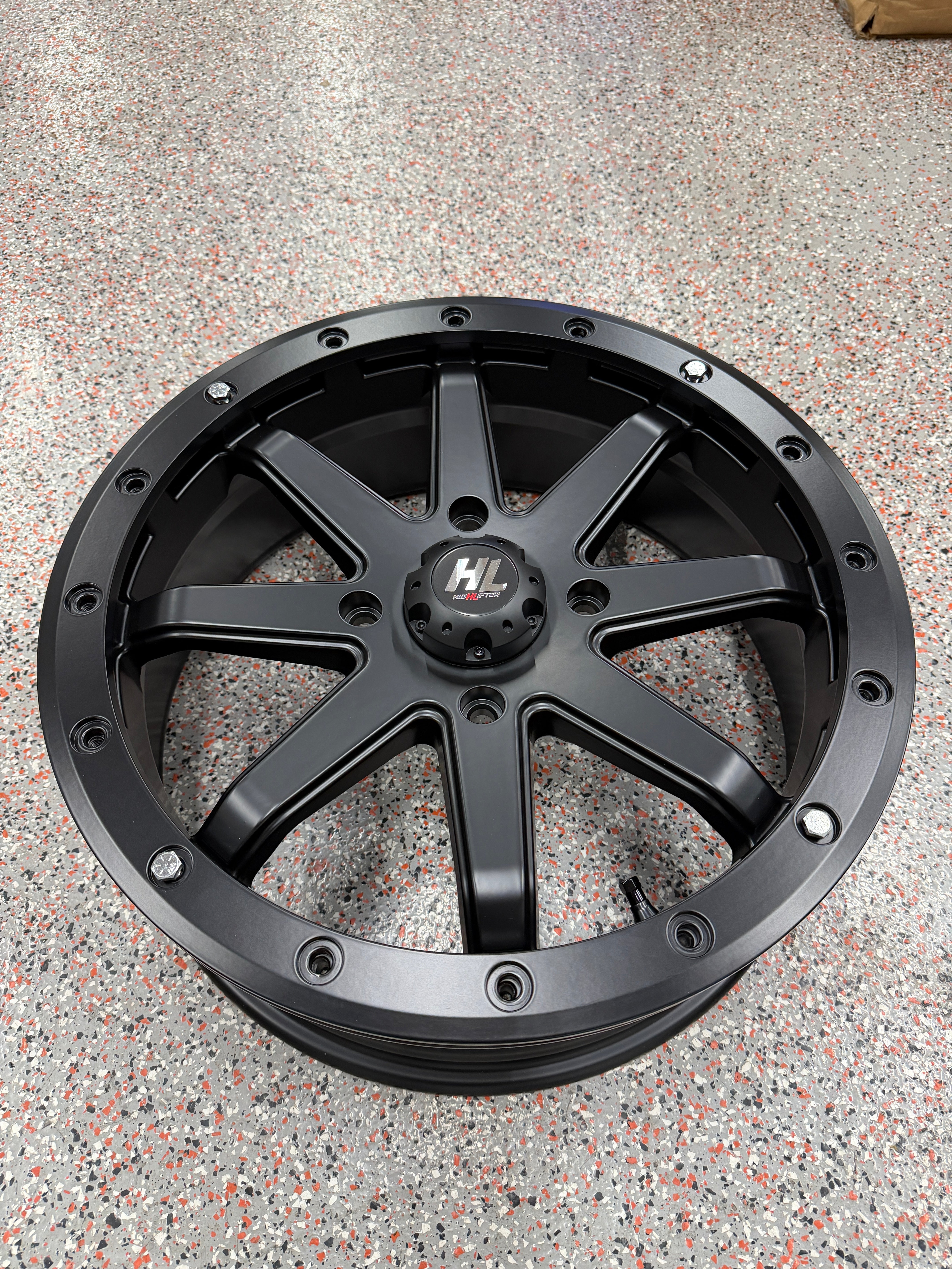 SET of 4 - HL9 Beadlock Wheels (Matte Black) 4x137 18x7 (45mm)(GARAGE SALE)