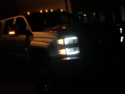 Alpha Rex 15-19 Chevrolet Silverado 2500HD/3500HD NOVA-Series LED Projector Headlights Jet Black G2