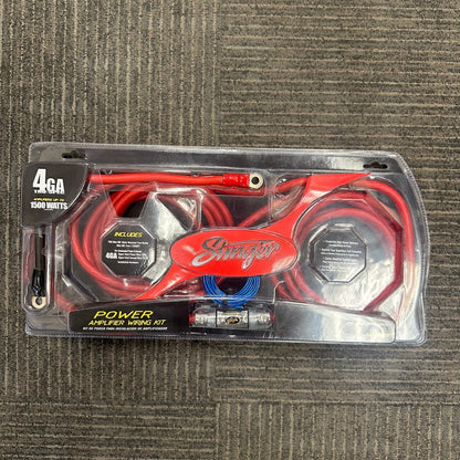 Stinger SK4241 4000 Series 4 Gauge Car Amplifier Installation Wiring Kit , RED (GARAGE SALE)