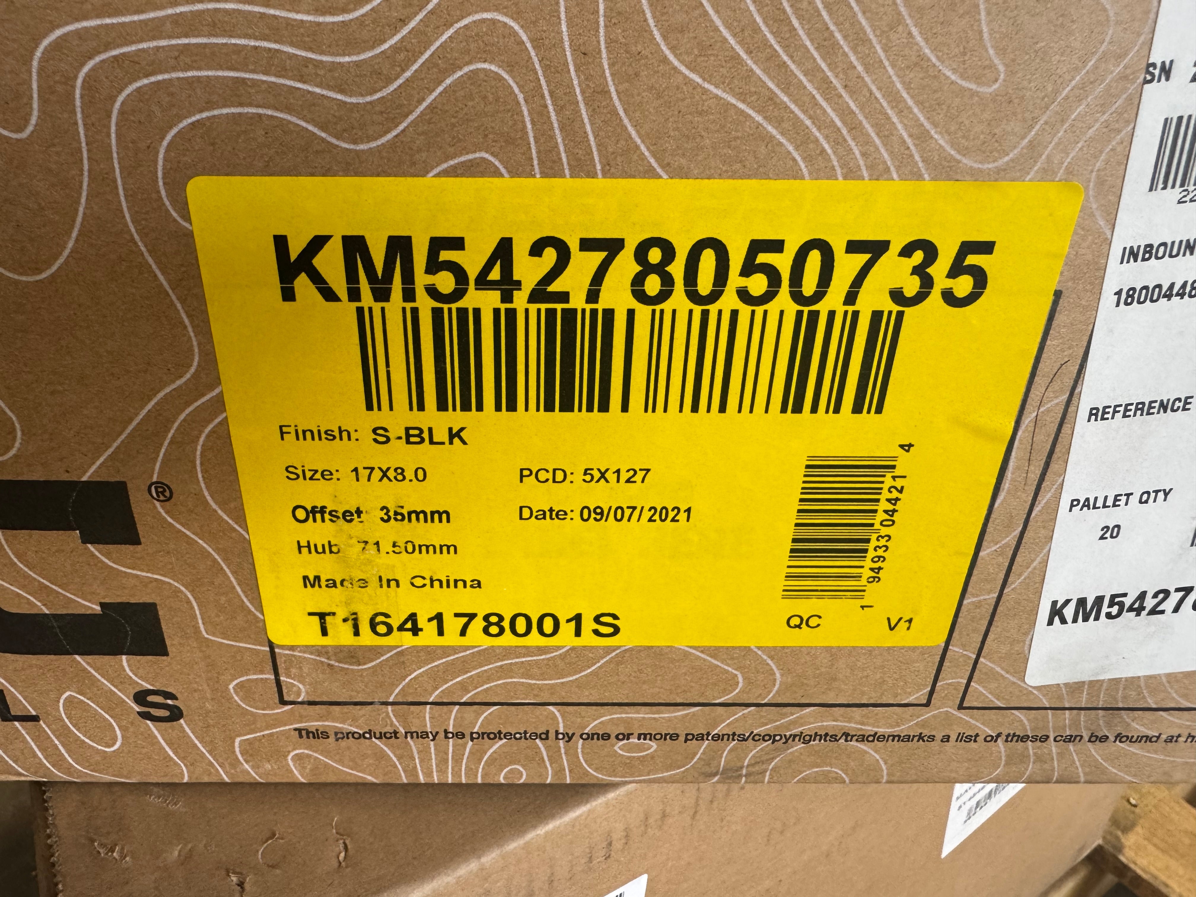 [Open Box] Open Box KM54278050735 17x8.0, 5x127, +35mm (Single Wheel) Satin Black