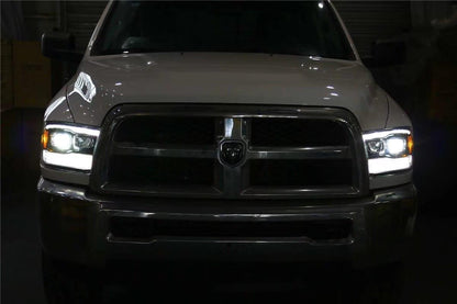 Alpha Rex 09-18 Ram Truck LUXX-Series LED Projector Headlights Black