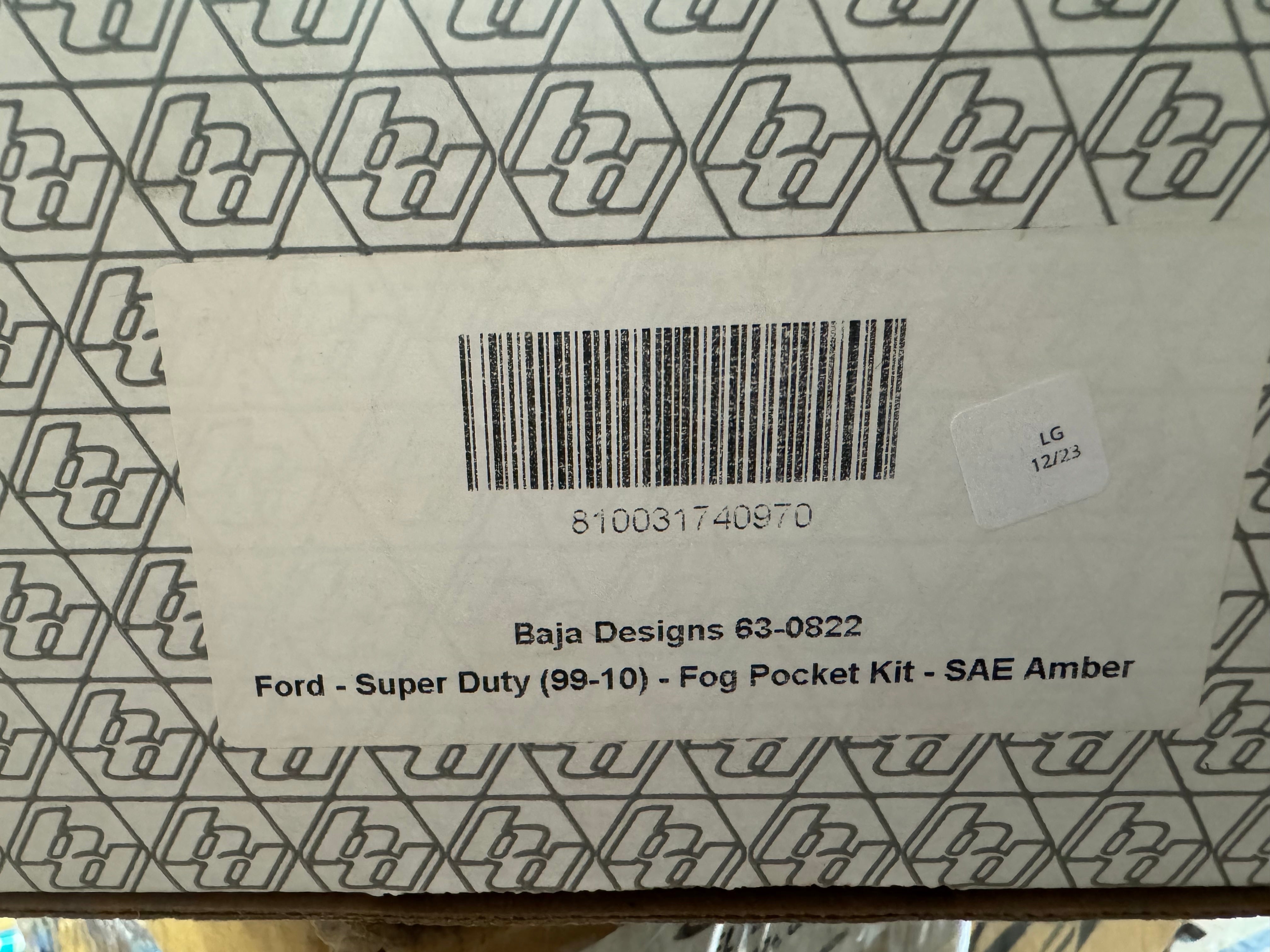 [Open Box] BAJA DESIGNS FORD, SUPER DUTY (99-10), FOG POCKET KITS / SAE Amber