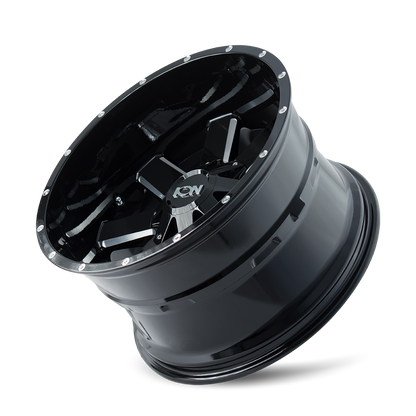 ION ALLOY ION 141 GLOSS BLACK MILLED 20X10 6-135/6-139.7 -19MM 106MM