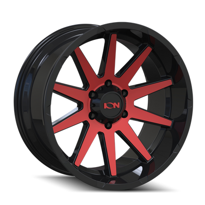 ION ALLOY ION 143 GLOSS BLACK RED MACHINED 20X9 8-170 18MM 125.2MM