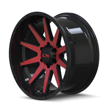 ION ALLOY ION 143 GLOSS BLACK RED MACHINED 20X9 8-170 18MM 125.2MM