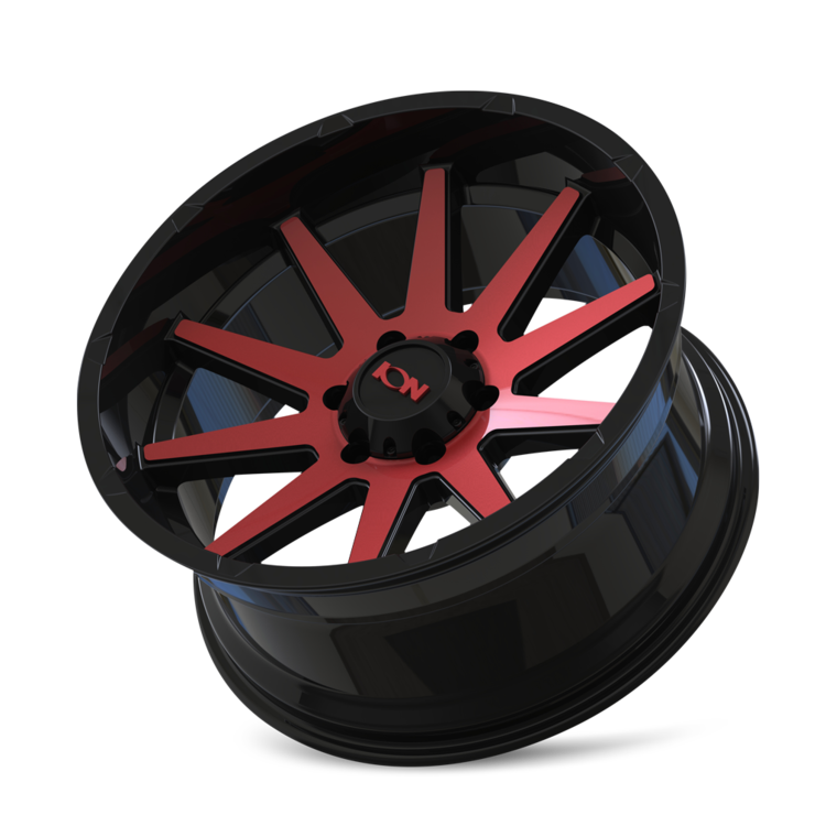 ION ALLOY ION 143 GLOSS BLACK RED MACHINED 20X9 8-170 18MM 125.2MM