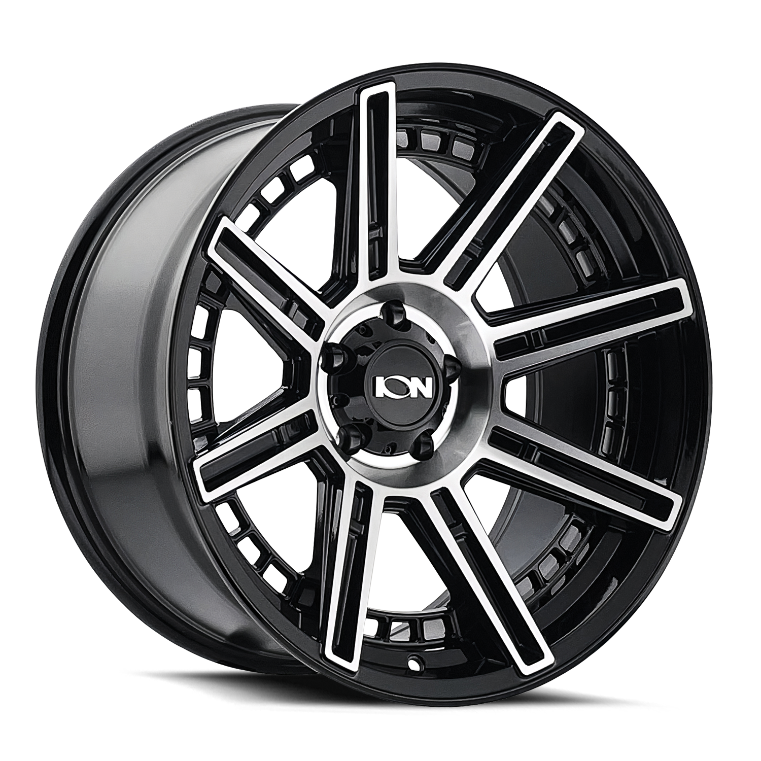 ION ALLOY ION 149 GLOSS BLACK MACHINED 20X9 6-135 -12MM 87.1MM