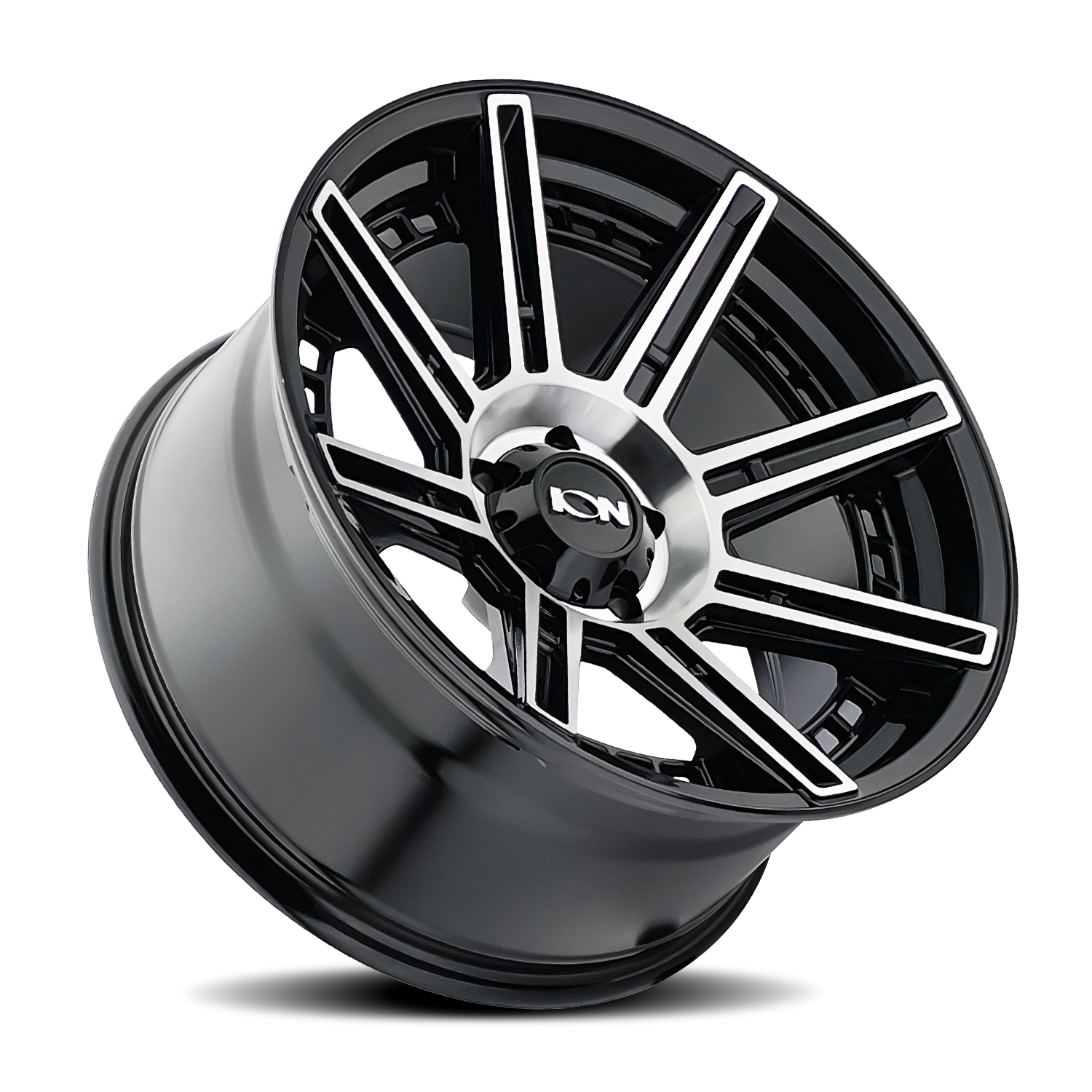 ION ALLOY ION 149 GLOSS BLACK MACHINED 20X10 6-135 -24MM 87.1MM