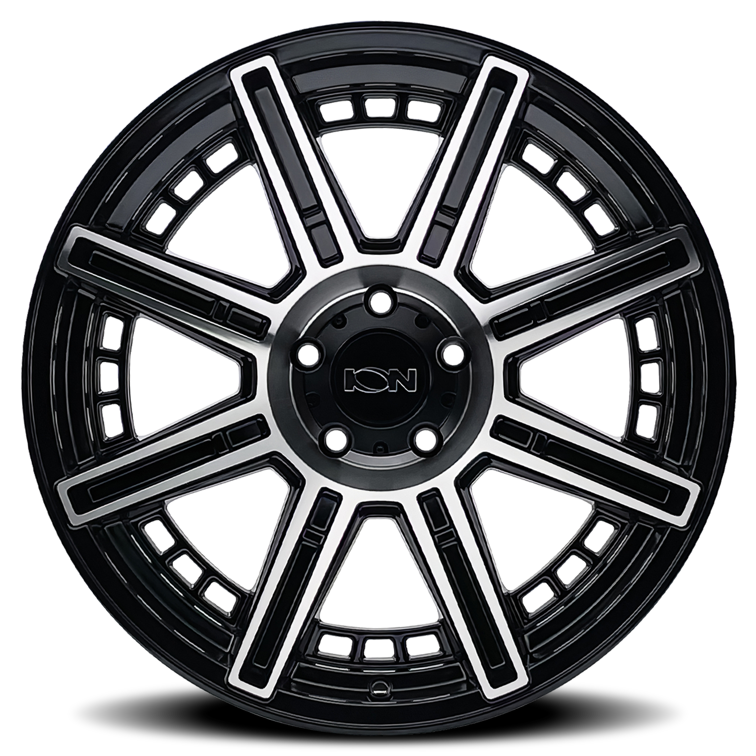 ION ALLOY ION 149 GLOSS BLACK MACHINED 20X9 8-165.1 -12MM 125.2MM