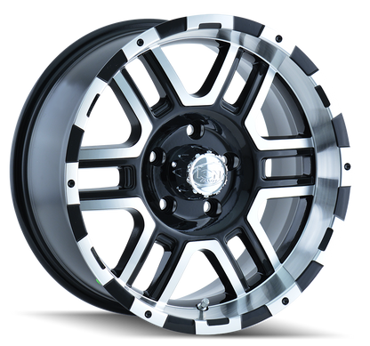 ION ALLOY ION 179 SATIN BLACK MACHINED 16X8 5-135 10MM 87MM