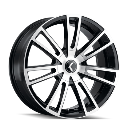 KRAZE KRAZE SPECTRA 183 GLOSS BLACK MACHINED 22X8.5 5-114.3/5-120 38MM 74.1MM