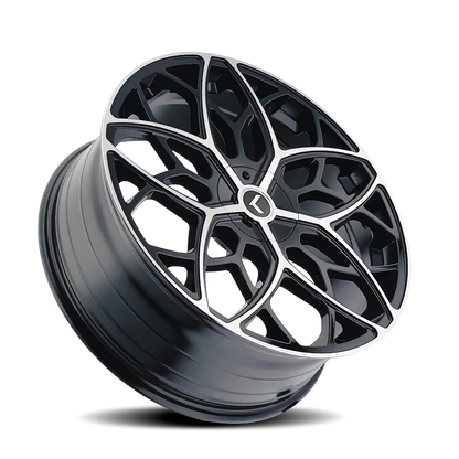KRAZE KRAZE RICOCHET KR184 BLACK MACHINED 22X8.5 5-112/5-114.3 38MM 72.62MM
