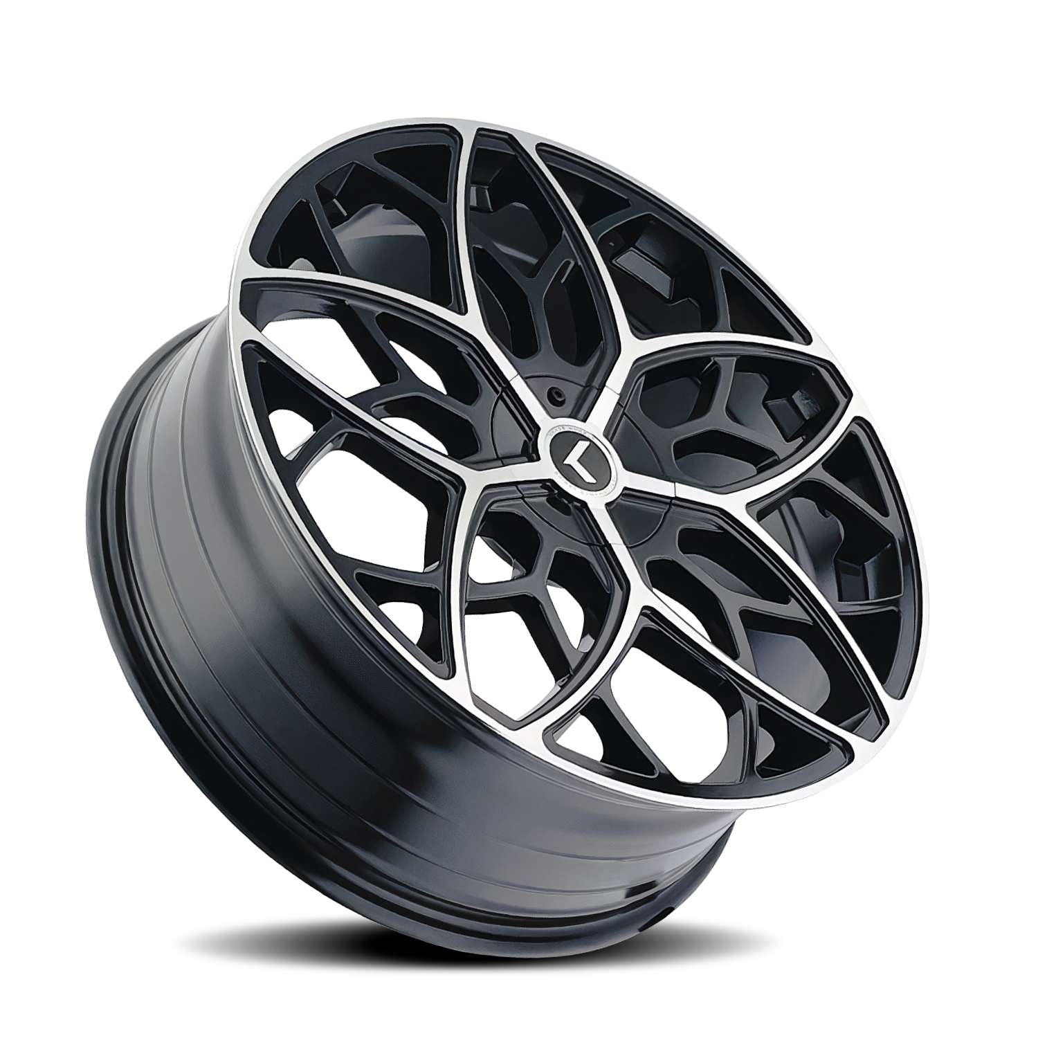 KRAZE KRAZE RICOCHET KR184 BLACK MACHINED 22X8.5 5-115/5-120 38MM 74.1MM
