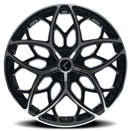 KRAZE KRAZE RICOCHET KR184 BLACK MACHINED 22X8.5 5-112/5-114.3 38MM 72.62MM