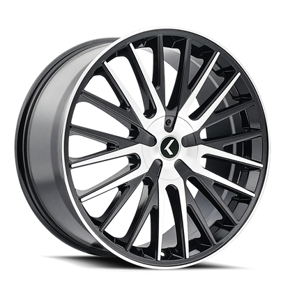 KRAZE KRAZE DOUBLE DOWN KR185 BLACK MACHINED 22X8.5 5-110/5-115 38MM 73MM