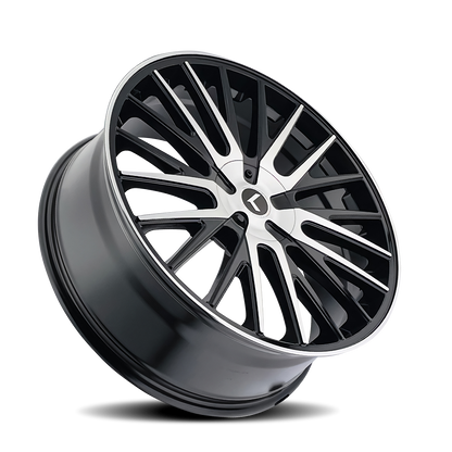 KRAZE KRAZE DOUBLE DOWN KR185 BLACK MACHINED 22X8.5 5-114.3/5-120 38MM 73MM
