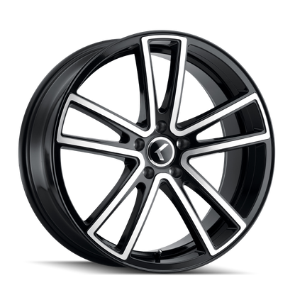 KRAZE KRAZE LUSSO KR190 GLOSS BLACK MACHINED 22X8.5 5-120 38MM 74.1MM
