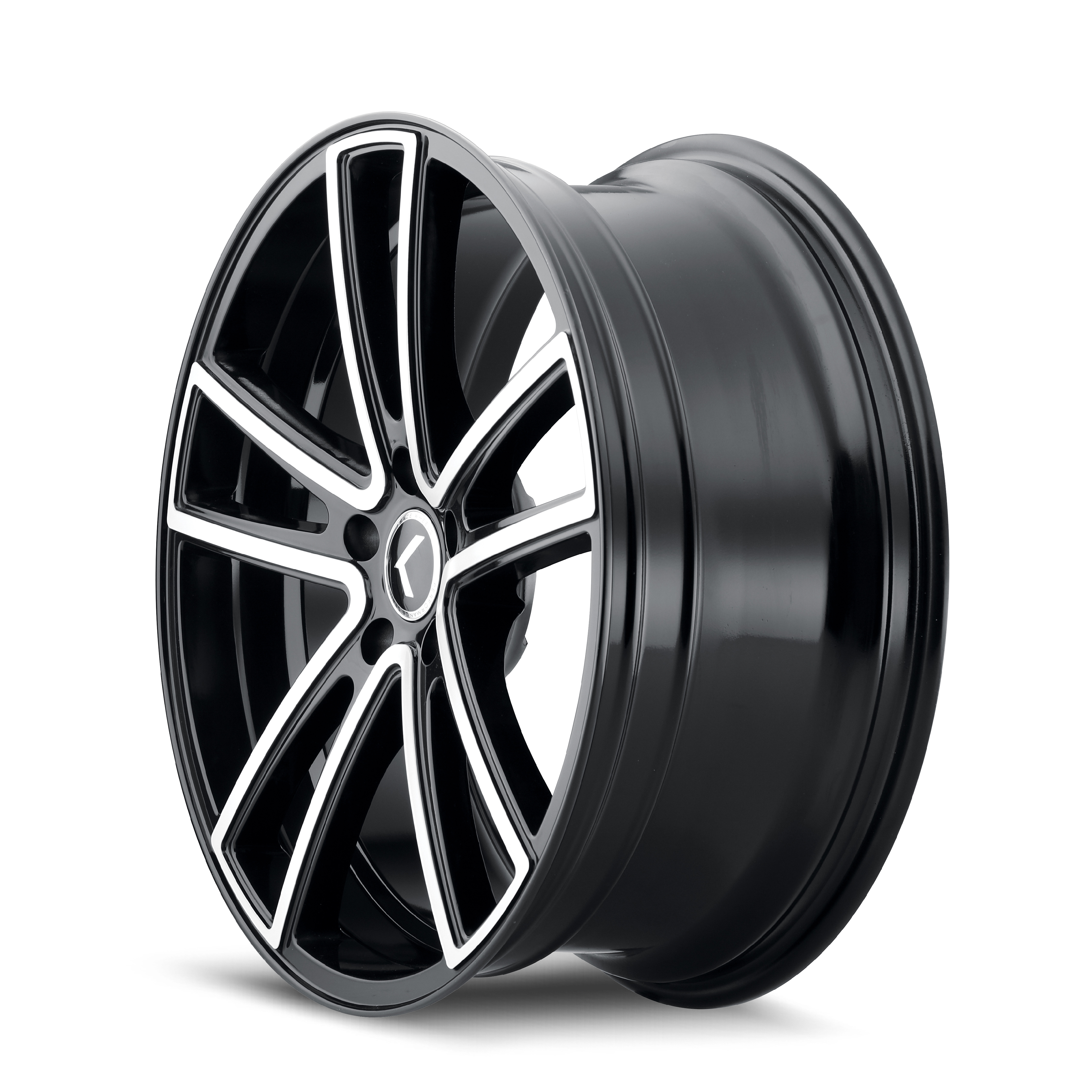 KRAZE KRAZE LUSSO KR190 GLOSS BLACK MACHINED 22X8.5 5-120 38MM 74.1MM