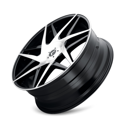 KRAZE KRAZE PHASE KR192 GLOSS BLACK MACHINED 22X8.5 5-115/5-120 38MM 74.1MM