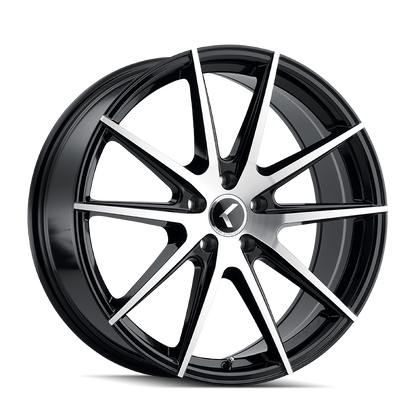 KRAZE KRAZE TURISMO KR193 GLOSS BLACK MACHINED 20X8.5 5-115 38MM 72.62MM