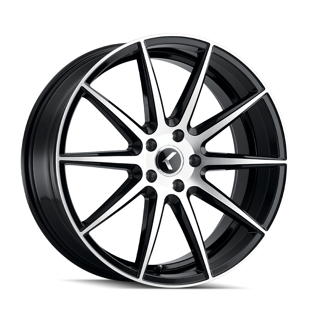 KRAZE KRAZE COSMOS KR194 GLOSS BLACK MACHINED 20X8.5 5-114.3 38MM 72.62MM