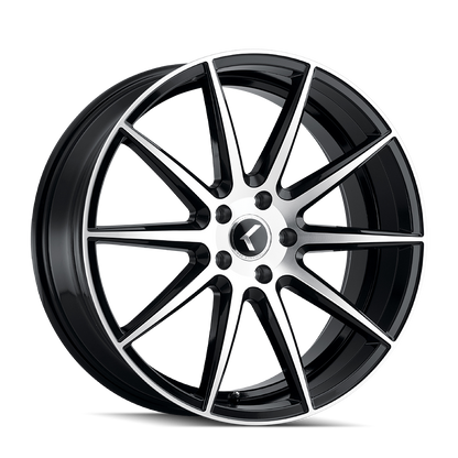 KRAZE KRAZE COSMOS KR194 GLOSS BLACK MACHINED 18X8 5-114.3 40MM 72.62MM