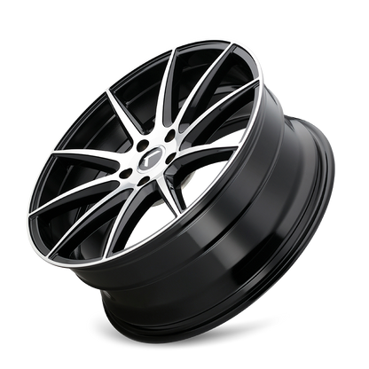 KRAZE KRAZE COSMOS KR194 GLOSS BLACK MACHINED 20X8.5 5-114.3 38MM 72.62MM